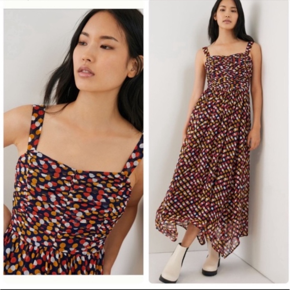 Anthropologie Maeve Frannie Sweetheart Maxi Dress Sz 8